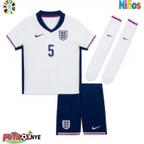 Camiseta Inglaterra John Stones #5 Primera Equipación para niños Eurocopa 2024 manga corta (+ pantalones cortos)